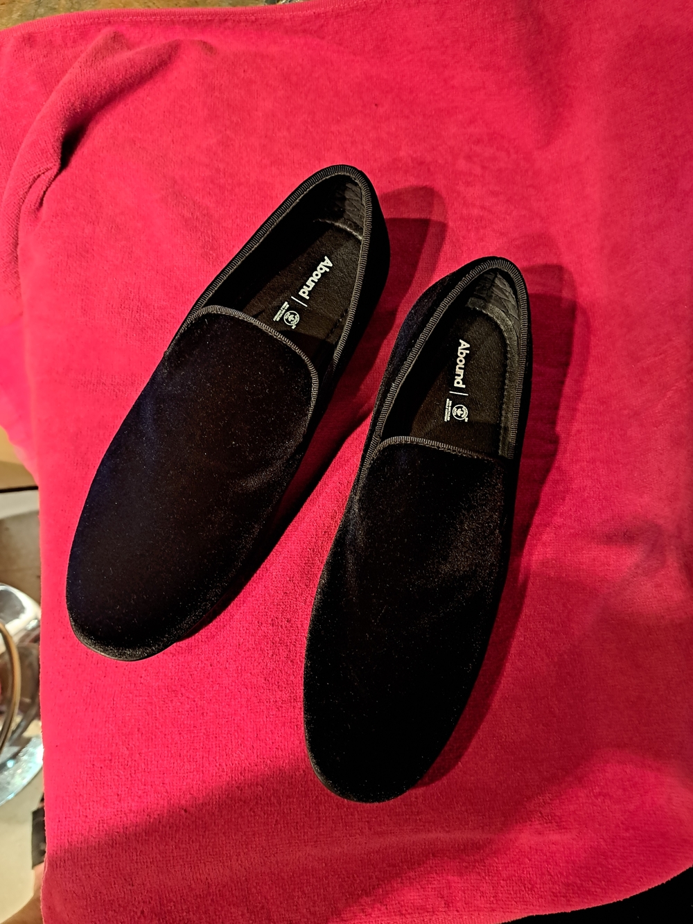 Abound Black Velvet Slip-On Loafers for Men